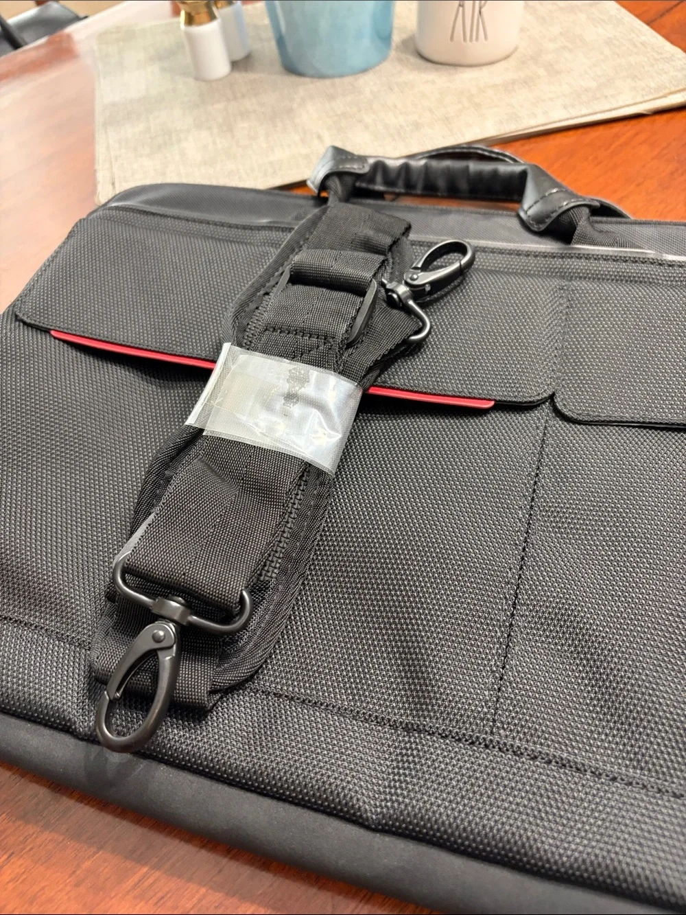 NWOT ThinkPad Black Laptop Briefcase with Red Accent